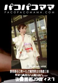 【パコパコママ 秋雨降る公衆トイレで着物熟女を悪戯三昧】の一覧画像